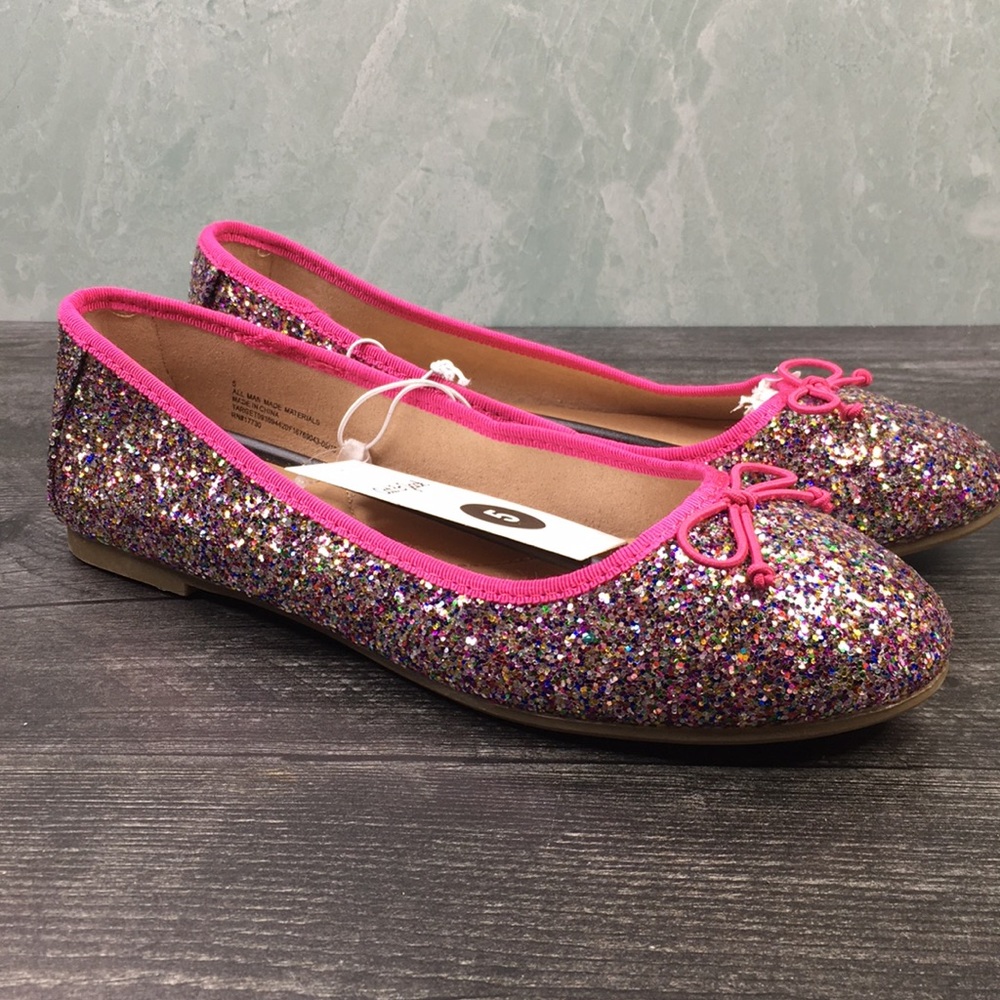 🐙 Cat & Jack Lesley Glitter Ballet Flat